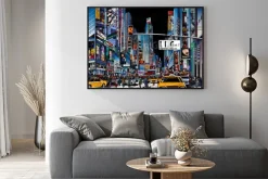 Plakat: Ilustracja wektorowa z ulicy w nowym jorku w nocy