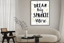 Plakat: Ilustracja wektorowa ręcznie rysowane napis cytat dream big