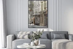 Plakat: Ilustracja z ulicy w montmartre w paryżu