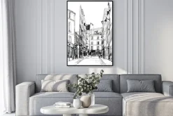 Plakat: Ilustracja z ulicy w pobliżu montmartre w paryżu