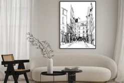 Plakat: Ilustracja z ulicy w pobliżu montmartre w paryżu