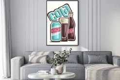 Plakat: Ilustracji wektorowych na temat logo dla cola, składający się