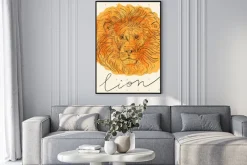 Plakat: Ilustracji wektorowych z głową lwa