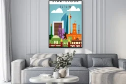 Plakat: Ilustrowana pocztówka z berlinem