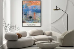 Plakat: Impresja wschód słońca dzieło claude monet