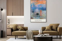 Plakat: Impresja wschód słońca dzieło claude monet