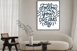 Plakat: Inspirational quote about dream. hand drawn vintage illustration