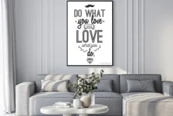 Plakat: Inspirująca romantyczna cytat. typograficzny plakat lub karty