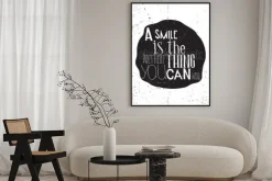 Plakat: Inspirujące motto o uśmiechu