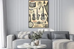 Plakat: Instruments de musique
