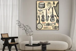 Plakat: Instruments de musique