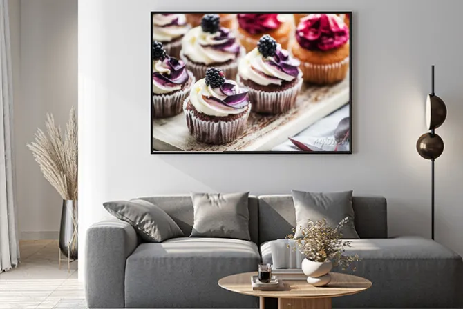 Plakat: Jagodowe babeczki