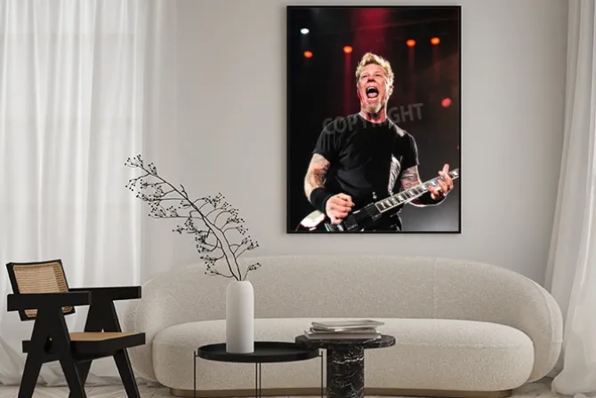 Plakat: James hetfield na koncercie