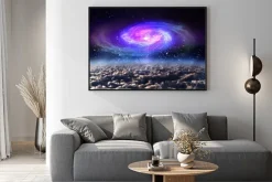 Plakat: Jasna przestrzeń kosmiczna na niebie