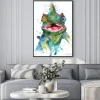Plakat: Jaszczurka kameleon ręcznie rysowane akwarela ilustracja