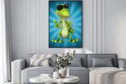 Plakat: Jaszczurka w okularach przeciwsłonecznych