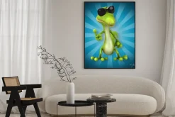 Plakat: Jaszczurka w okularach przeciwsłonecznych