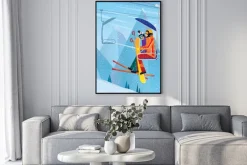 Plakat: Jazda wyciągiem krzesełkowym