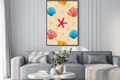 Plakat: Jednolite wzór z muszli