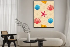 Plakat: Jednolite wzór z muszli