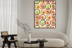 Plakat: Jednolite wzór z sushi