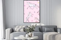 Plakat: Jednorożec wektor akwarela wzór