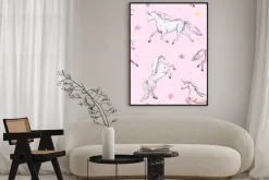 Plakat: Jednorożec wektor akwarela wzór