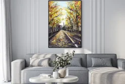 Plakat: Jesienna uliczka w paryżu