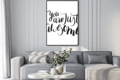 Plakat: Jesteś po prostu niesamowite. unikalne ręcznie rysowane kaligrafii