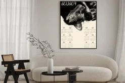 Plakat: Kalendarz 2024 czarny kot