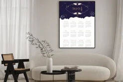 Plakat: Kalendarz 2024 motyw kosmiczny