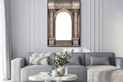 Plakat: Kamienny portal z kolumnami