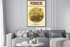 Plakat: Kanał grande i bazyliki santa maria della salute, wenecja, włochy