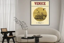 Plakat: Kanał grande i bazyliki santa maria della salute, wenecja, włochy