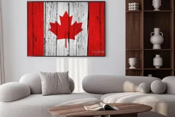 Plakat: Kanada flaga grunge