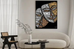 Plakat: Karnawał w wenecji we włoszech chmura wyrazu