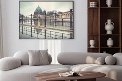 Plakat: Katedra w berlinie w deszczowy dzień