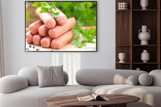 Plakat: Kiełbasa i warzyw