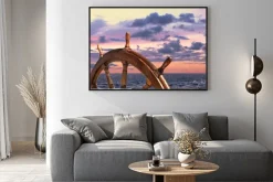 Plakat: Kierownica starego żaglowca