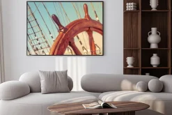 Plakat: Kierownica starego żaglowca