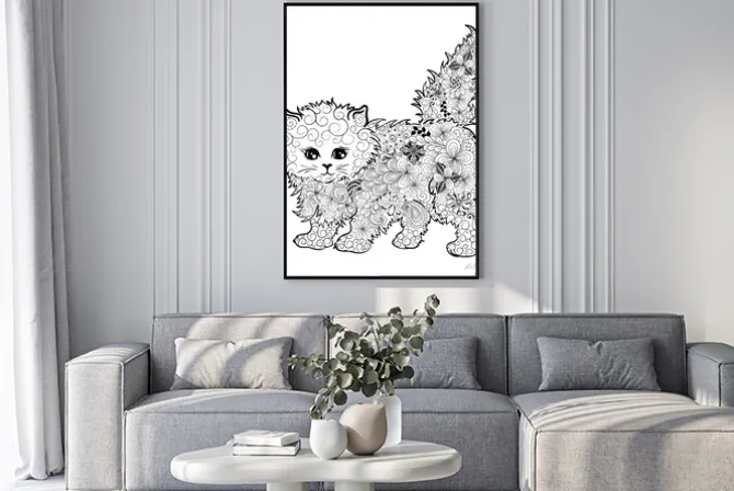 Plakat: Kitten doodle