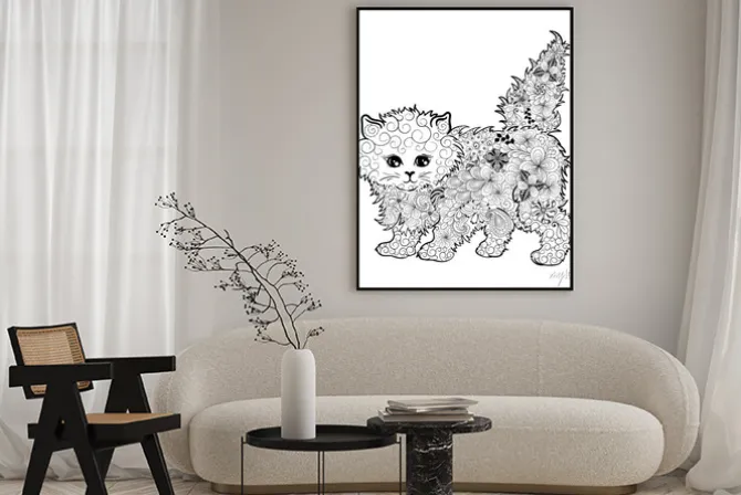 Plakat: Kitten doodle