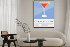 Plakat: Klasyczny cosmopolitan z dekoracją limonki