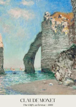 Plakat: Klify w étretat sztuka claudea moneta