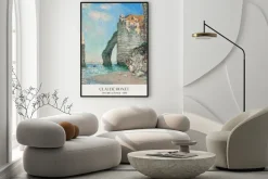 Plakat: Klify w étretat sztuka claudea moneta