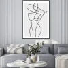 Plakat: Kobieta w stylu line art