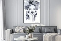 Plakat: Kobiety portret akwarelowy