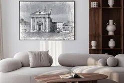 Plakat: Kościół santa maria del rosario we włoszech, w wenecji. naszkicować