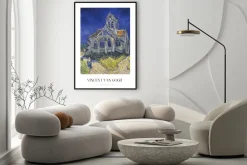 Plakat: Kościół w auvers malunek vincenta van gogha