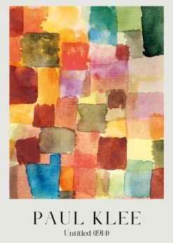 Plakat: Kolorowa abstrakcja reprodukcja paul klee